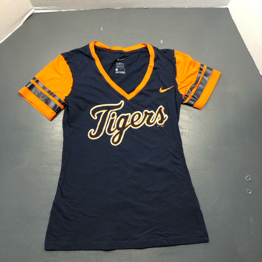 Nike Dri Fit Detroit Tigers V Neck Women's T Shirt Sz Small